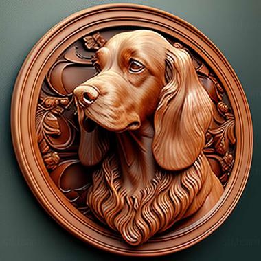 3D model Pont Audemer Spaniel dog (STL)